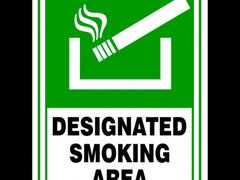 Sign designated smoking area